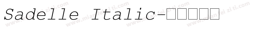 Sadelle Italic字体转换